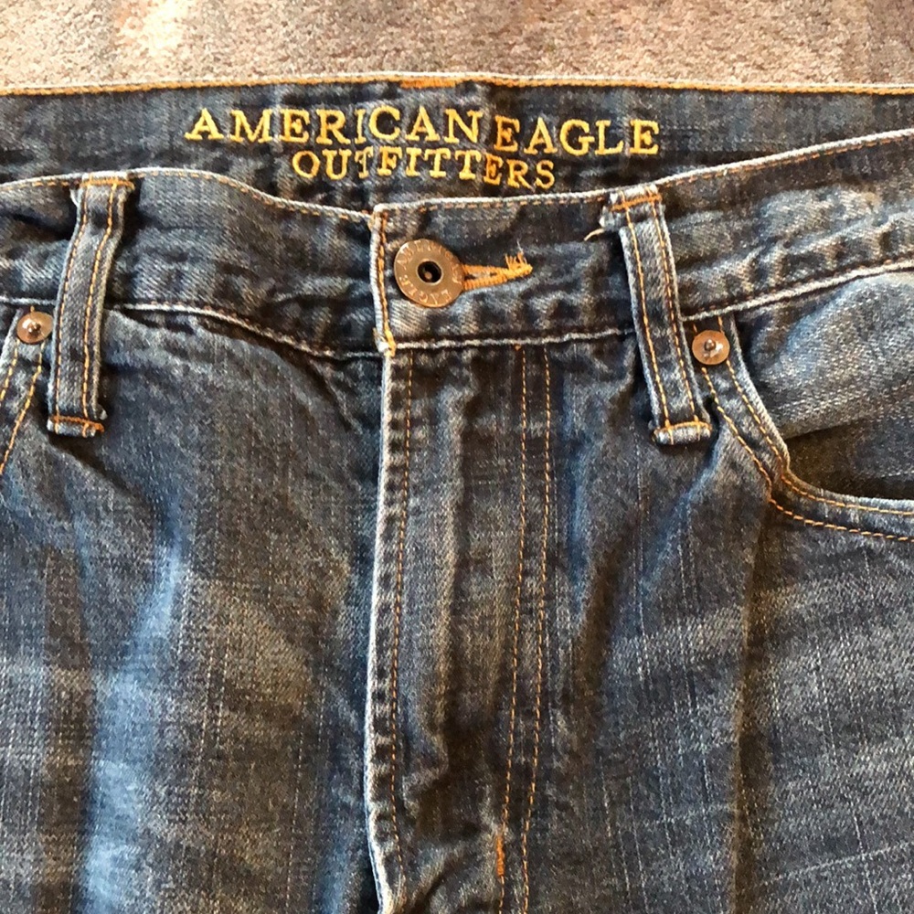 AEO Relaxed Straight Jeans Sz 34X30 - Picture 4 of 5